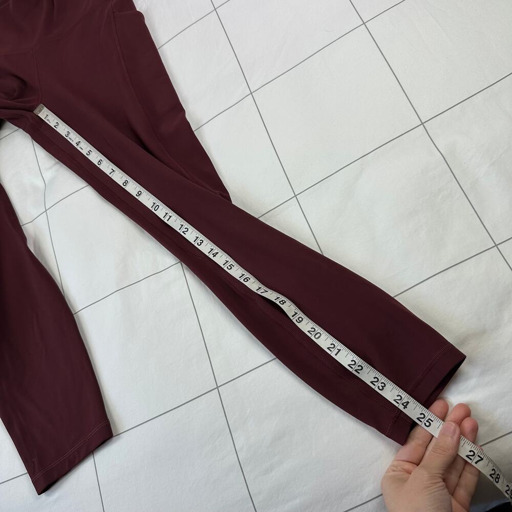 Lululemon Leggings Womens 6 Align High Rise Pockets 25" Red Merlot Yoga Pilates - Picture 11 of 12